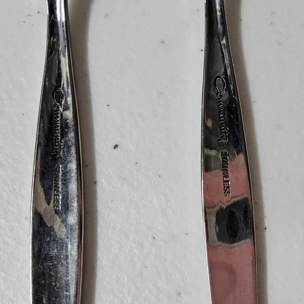 Vintage Oneida Community Venetia Stainless Steel Flatware‎ Salad Fork Set of 2